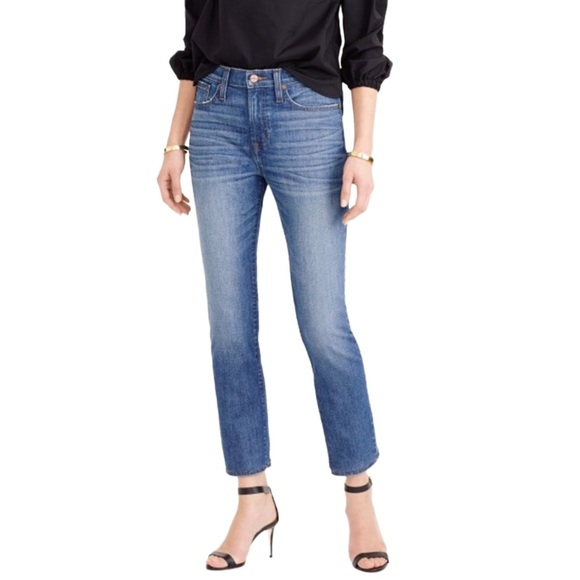 {J. Crew} "Straightaway Jeans in Callie Wash" Straight Leg Stretch Denim - Picture 1 of 8